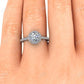 White Gold Double Halo Cushion Moissanite Engagement Ring  customdiamjewel   