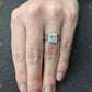 Celtic Cathedral Gold Ring Princess Cut Moissanite Engagement Ring  customdiamjewel   