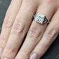 Celtic Cathedral Gold Ring Princess Cut Moissanite Engagement Ring  customdiamjewel   