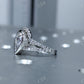 Pear Cut Bezel Moissanite Engagement Ring  customdiamjewel   