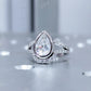 Pear Cut Bezel Moissanite Engagement Ring  customdiamjewel   