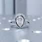 Pear Cut Bezel Moissanite Engagement Ring  customdiamjewel   