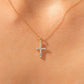 0.22CTW  Minimalist Moissanite Cross Necklace  customdiamjewel   