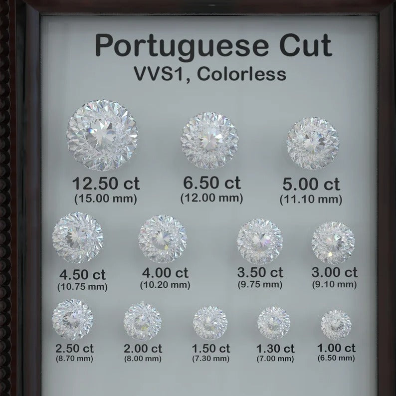 1.30CT Portuguese Cut Loose Moissanite  customdiamjewel   