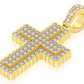0.75CTW Half Bezel Cross Pendant  customdiamjewel   
