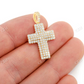 0.75CTW Half Bezel Cross Pendant  customdiamjewel   
