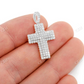 0.75CTW Half Bezel Cross Pendant  customdiamjewel   