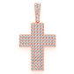 0.75CTW Half Bezel Cross Pendant  customdiamjewel   