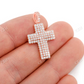 0.75CTW Half Bezel Cross Pendant  customdiamjewel   