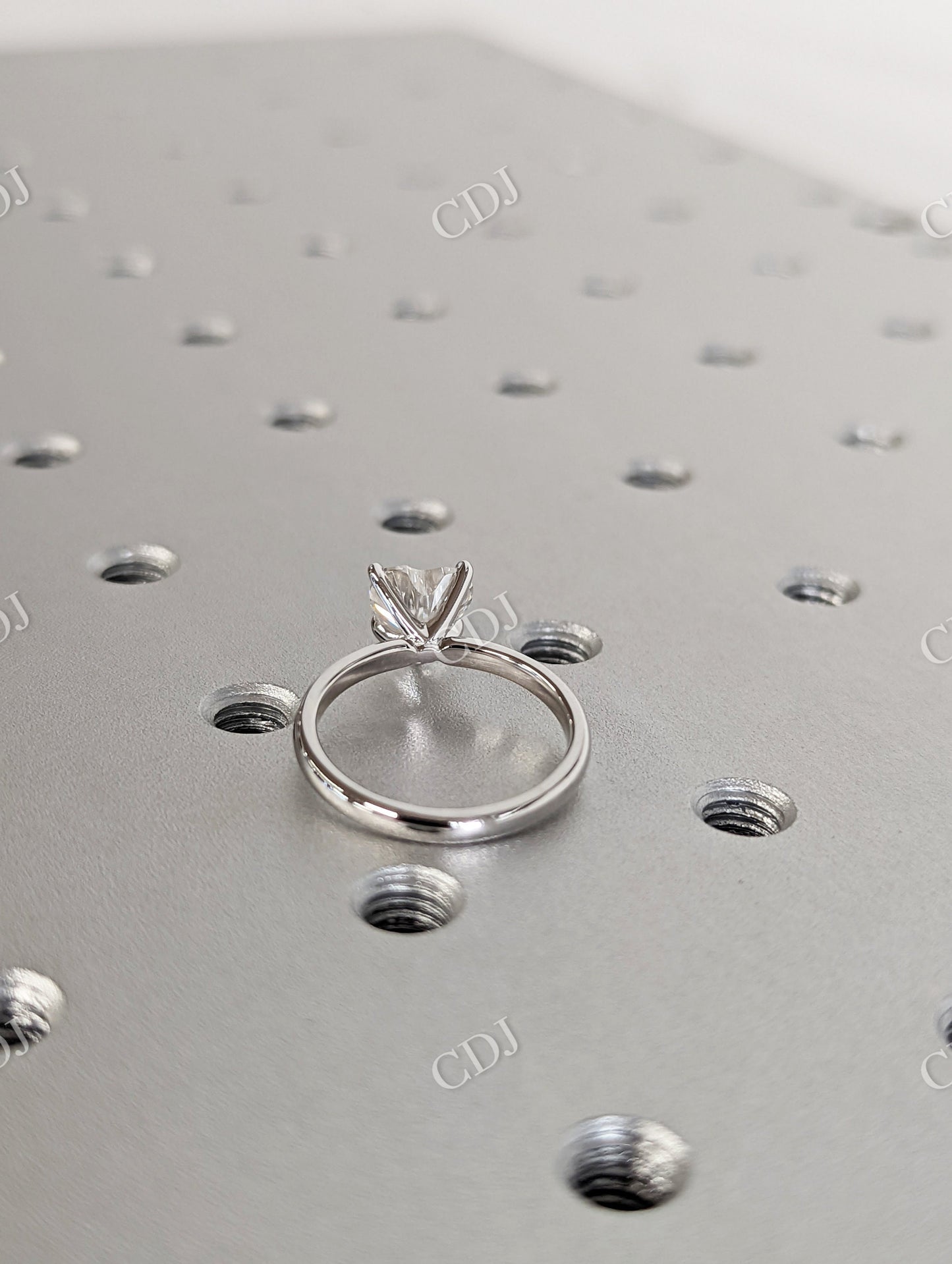 Unique Heart Cut Moissanite Stacking Proposal Ring  customdiamjewel   