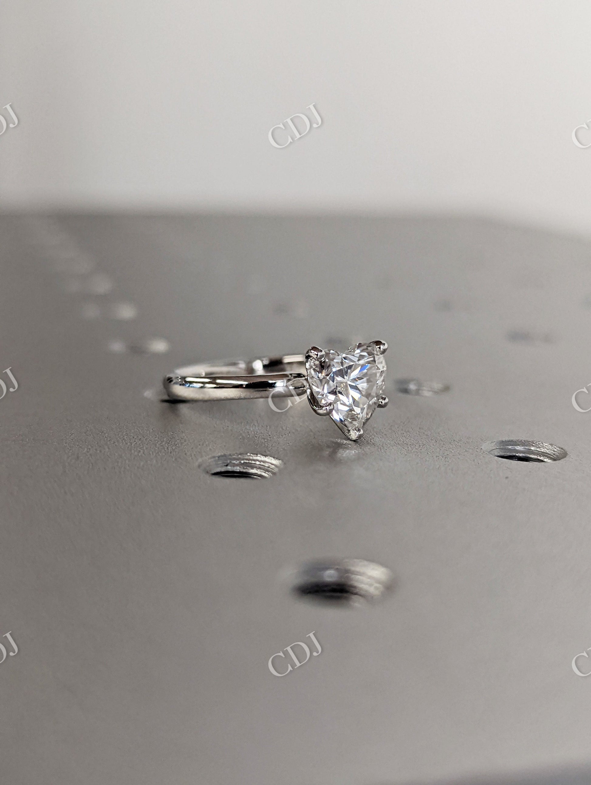 Unique Heart Cut Moissanite Stacking Proposal Ring  customdiamjewel   