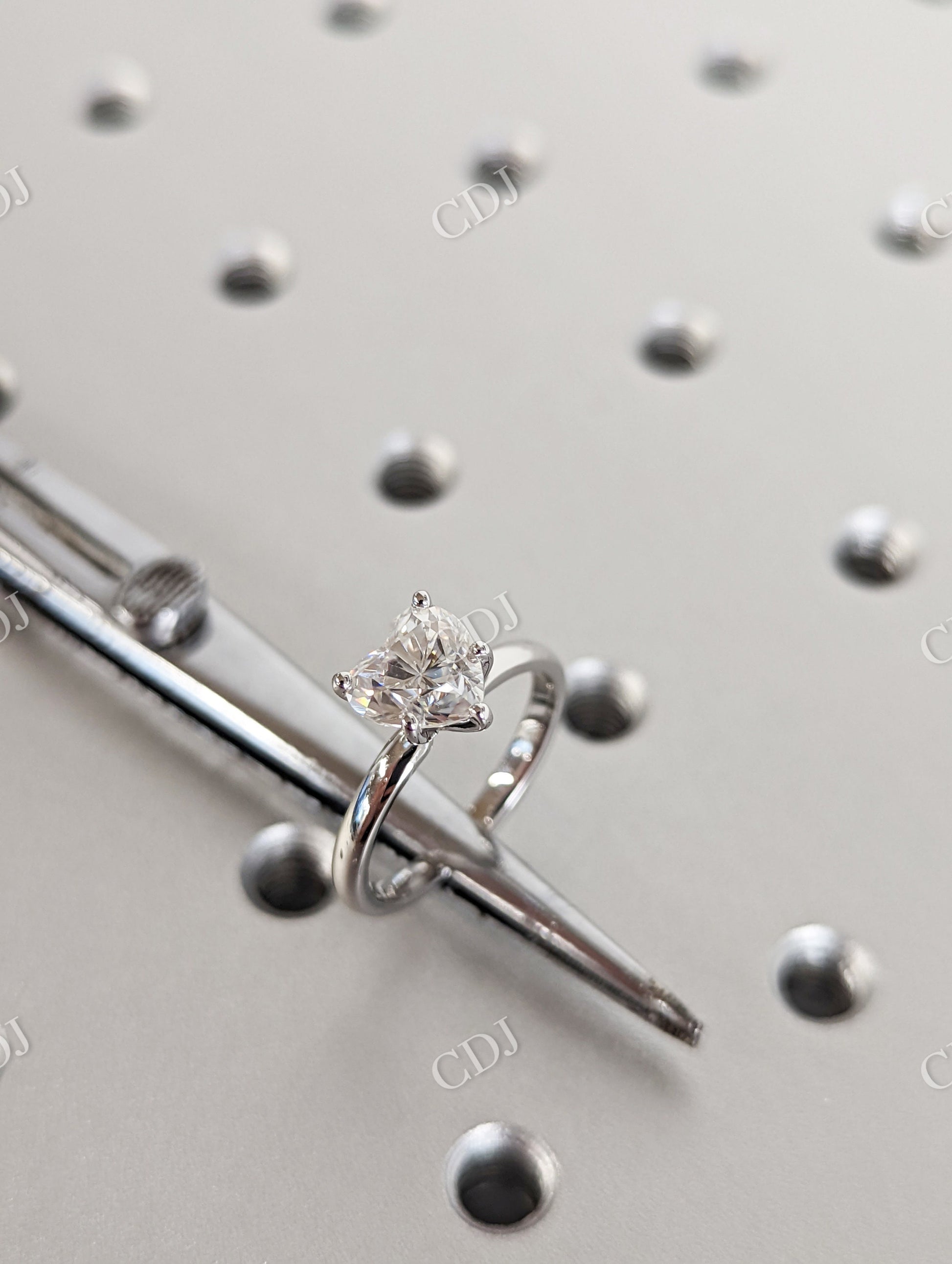 Unique Heart Cut Moissanite Stacking Proposal Ring  customdiamjewel   