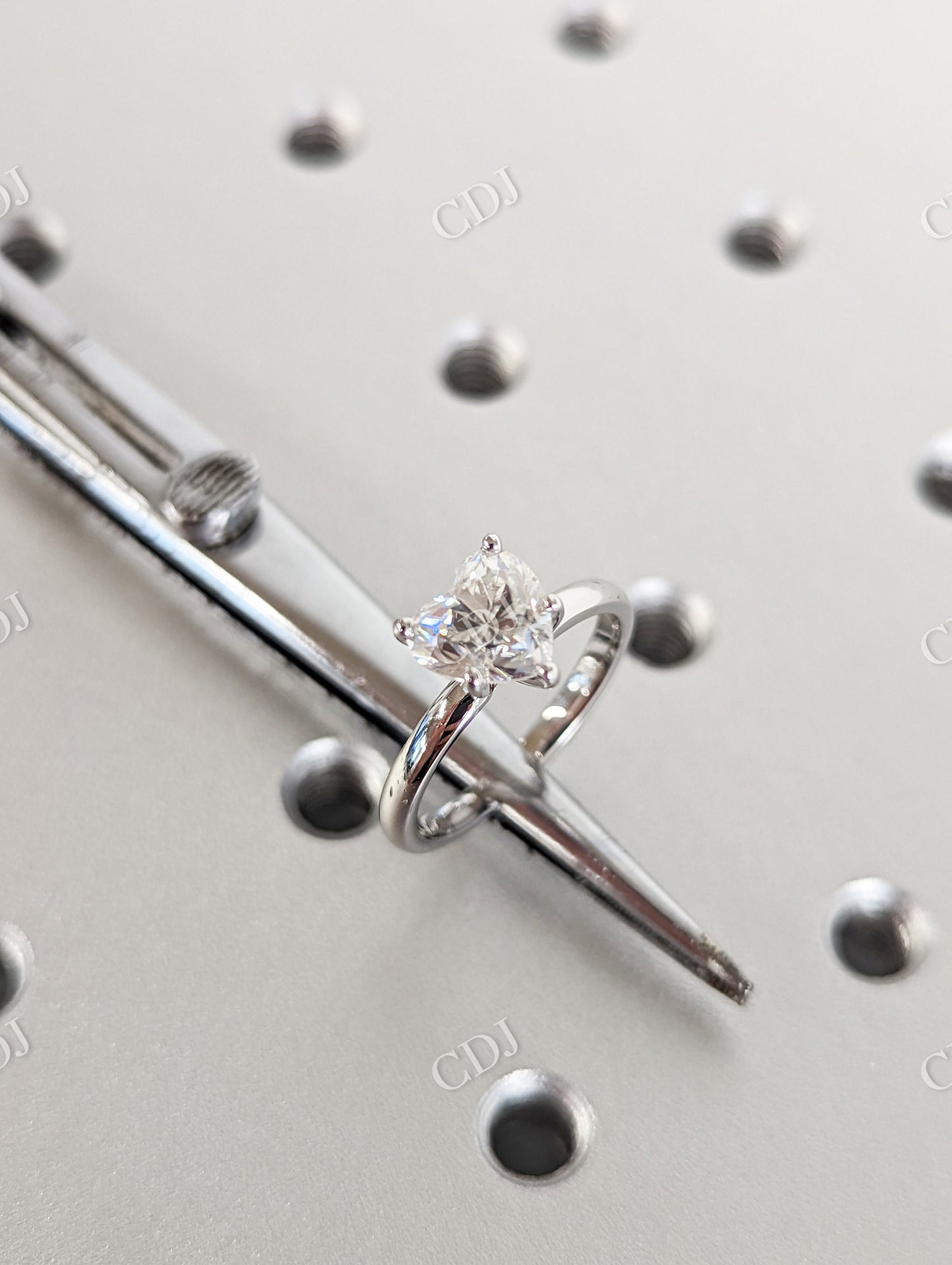 Unique Heart Cut Moissanite Stacking Proposal Ring  customdiamjewel   