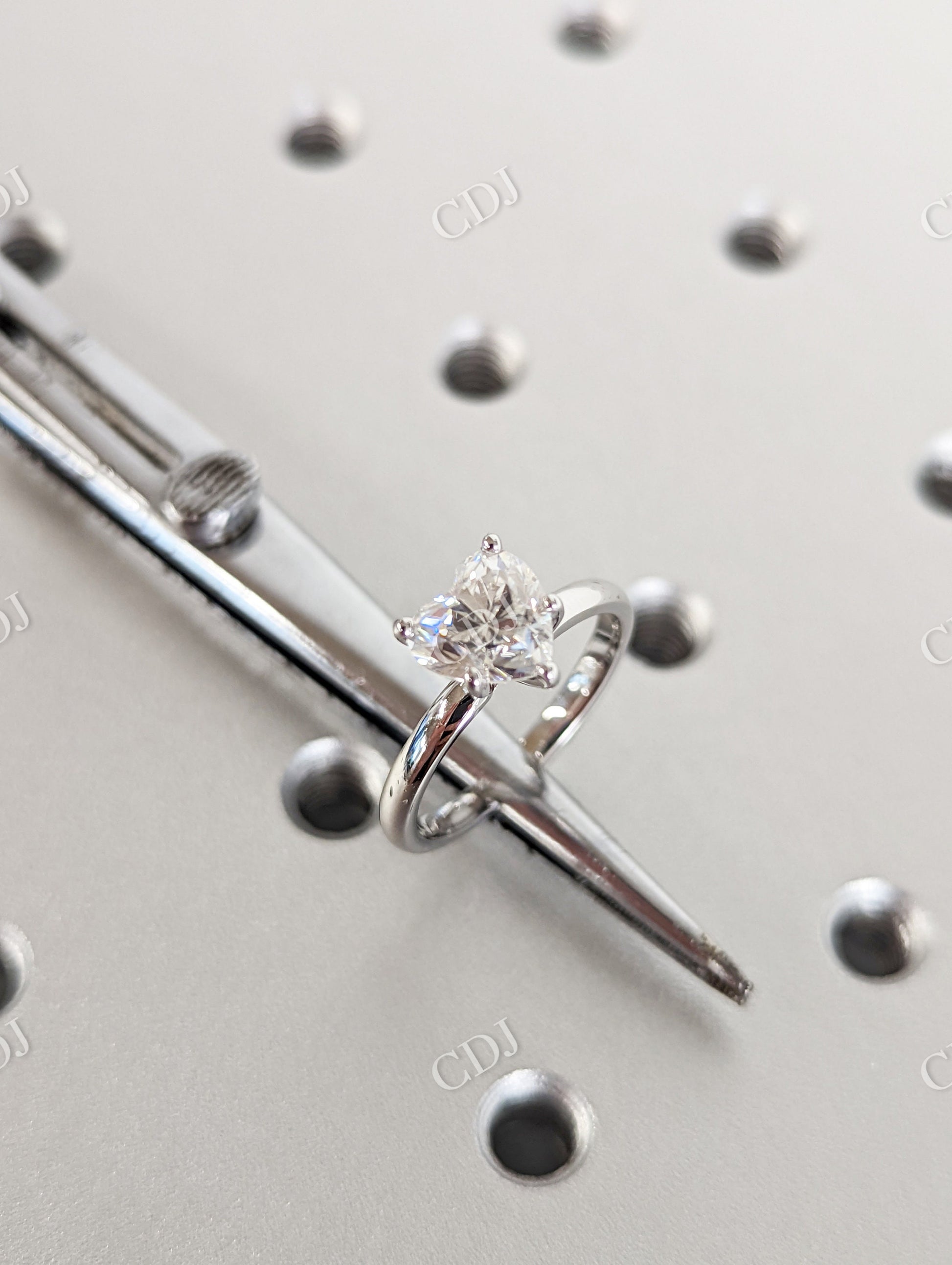 Unique Heart Cut Moissanite Stacking Proposal Ring  customdiamjewel   