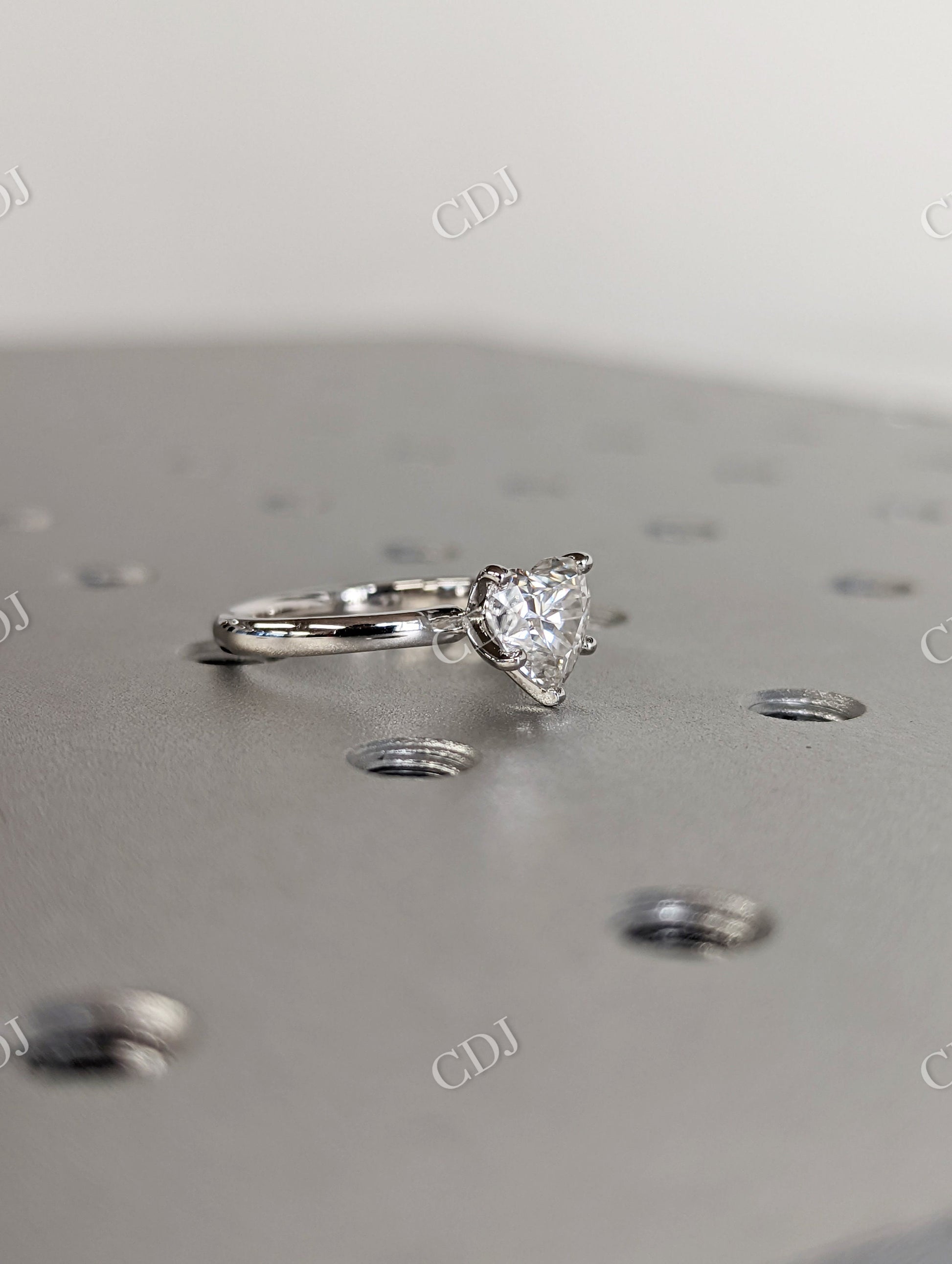 Unique Heart Cut Moissanite Stacking Proposal Ring  customdiamjewel   