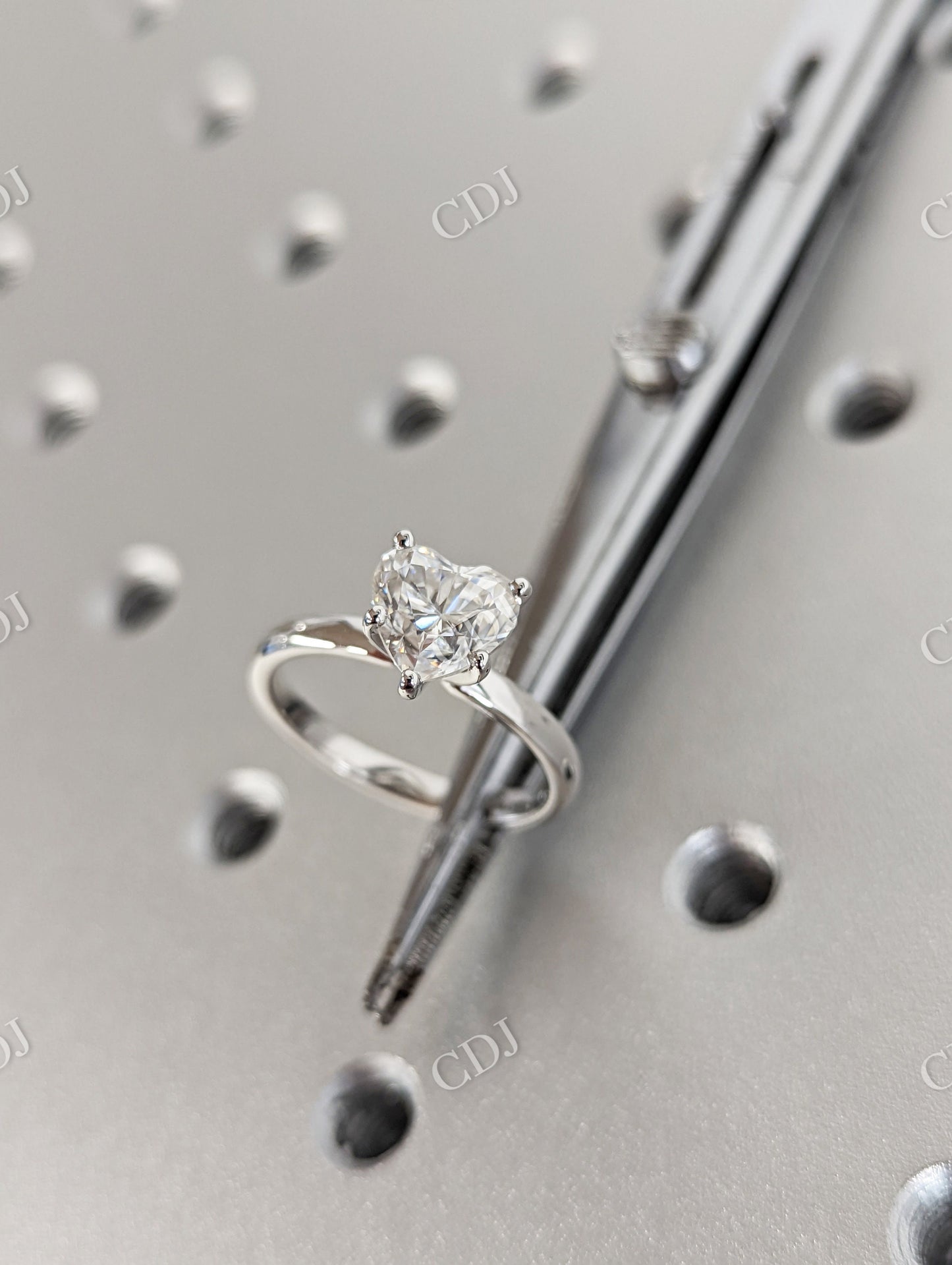 Unique Heart Cut Moissanite Stacking Proposal Ring  customdiamjewel   