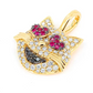 0.75CTW Cat Heart Pendant  customdiamjewel   