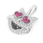 0.75CTW Cat Heart Pendant  customdiamjewel   