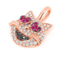 0.75CTW Cat Heart Pendant  customdiamjewel   