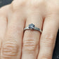 Antique 0.5 CT Round Grey Moissanite Miligrain Engagement Ring  customdiamjewel   