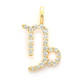 0.10CTW Capricorn Zodiac Pendant  customdiamjewel   