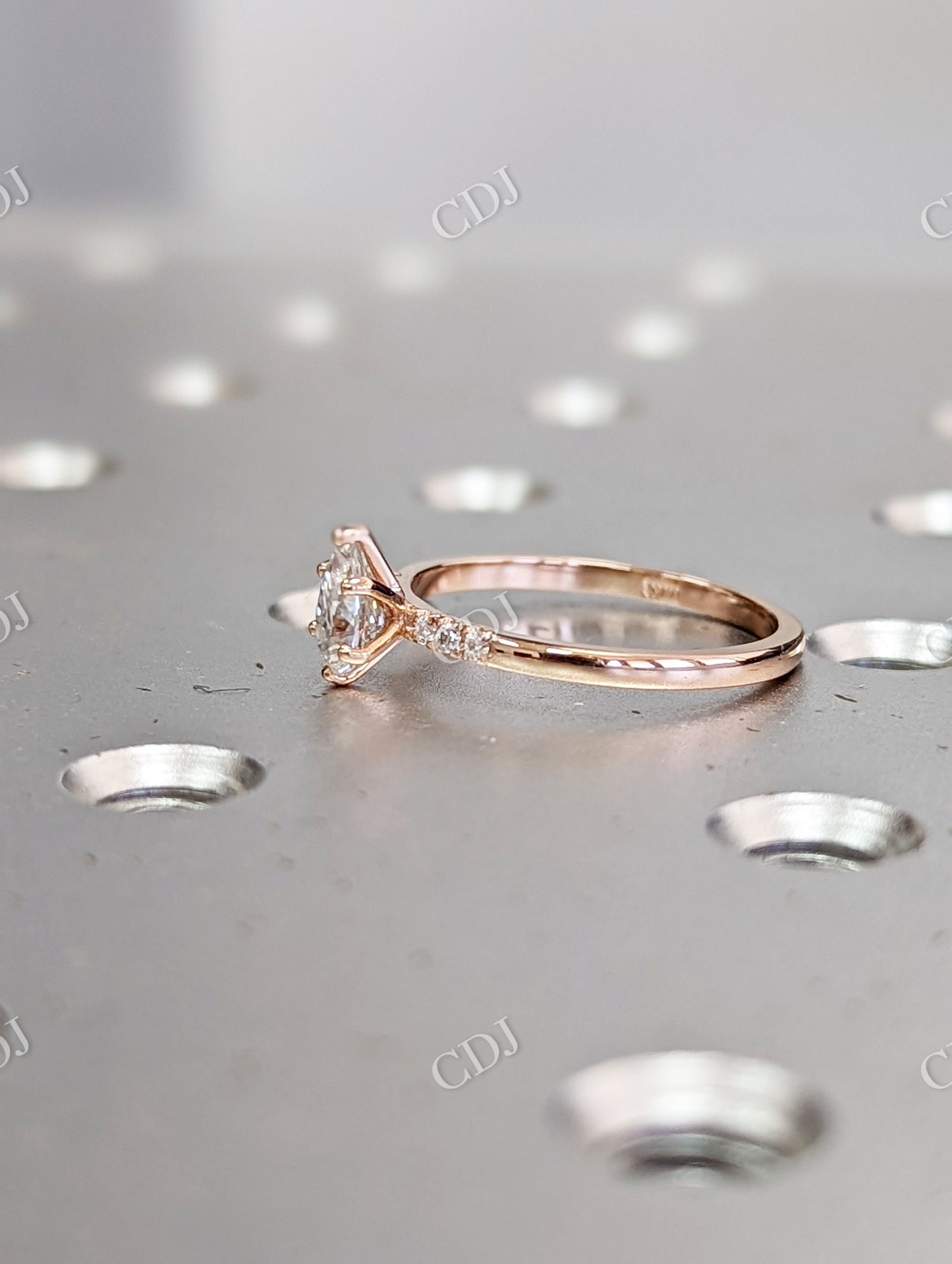 Dainty & Simple Pear Cut Moissanite Engagement Ring  customdiamjewel   