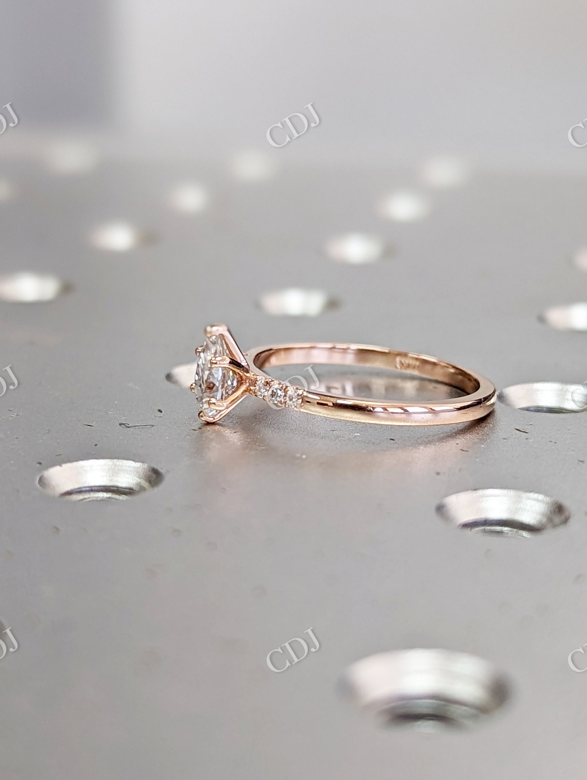 Dainty & Simple Pear Cut Moissanite Engagement Ring  customdiamjewel   