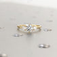 Delicate Cluster Moissanite Ring, Round Cut Gold Engagement Ring  customdiamjewel 10 KT Yellow Gold VVS-EF