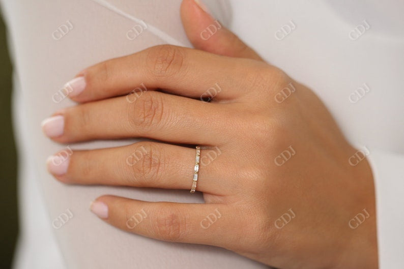 0.64CTW Eternity Baguette Lab Grown Diamond Wedding Band  customdiamjewel   