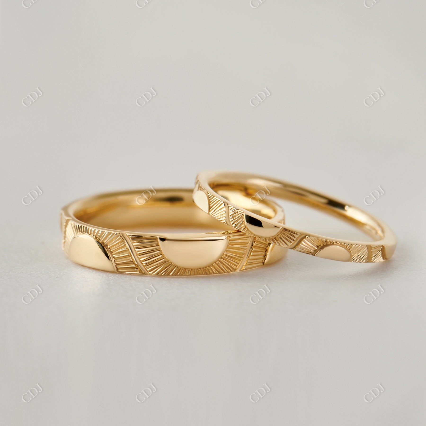 Sun Hand Engraved Wedding Band For Woman  customdiamjewel   