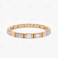0.64CTW Eternity Baguette Lab Grown Diamond Wedding Band  customdiamjewel 10KT Rose Gold VVS-EF