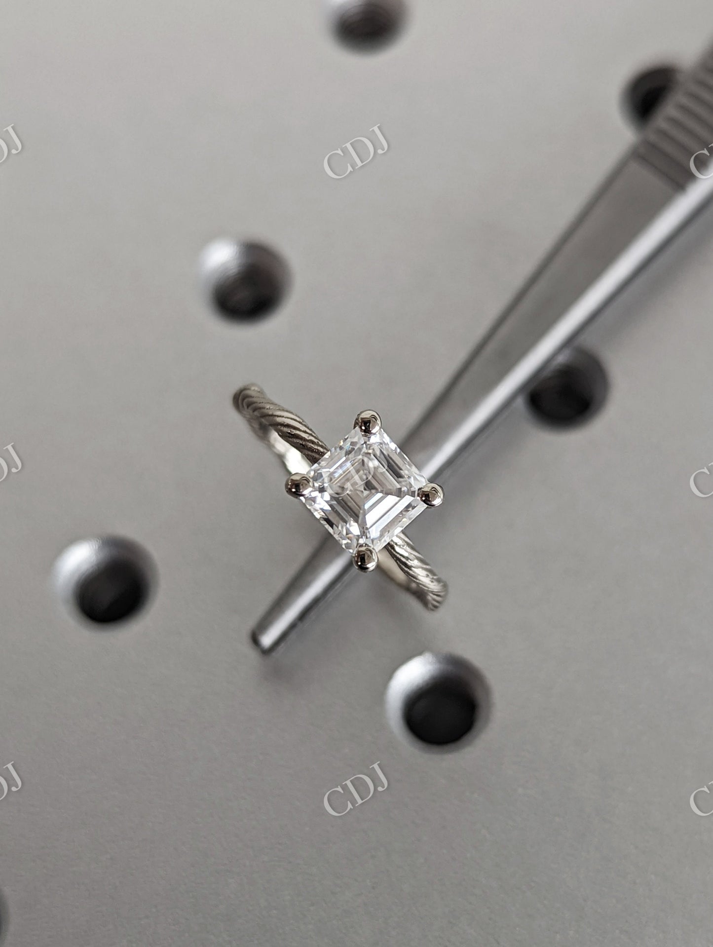 Twig Princess Cut Nature Inspired Moissanite Engagement Ring  customdiamjewel   
