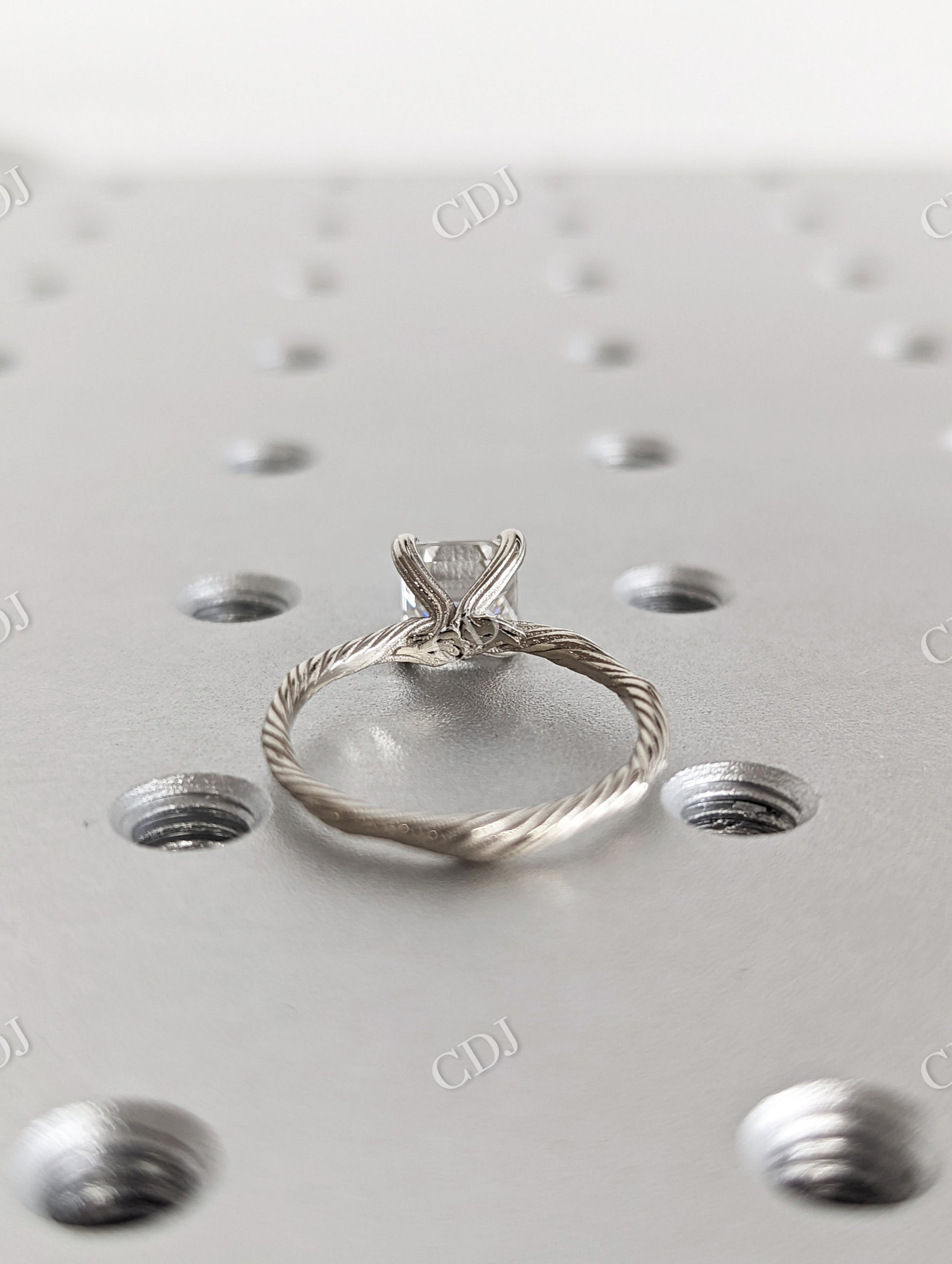 Twig Princess Cut Nature Inspired Moissanite Engagement Ring  customdiamjewel   