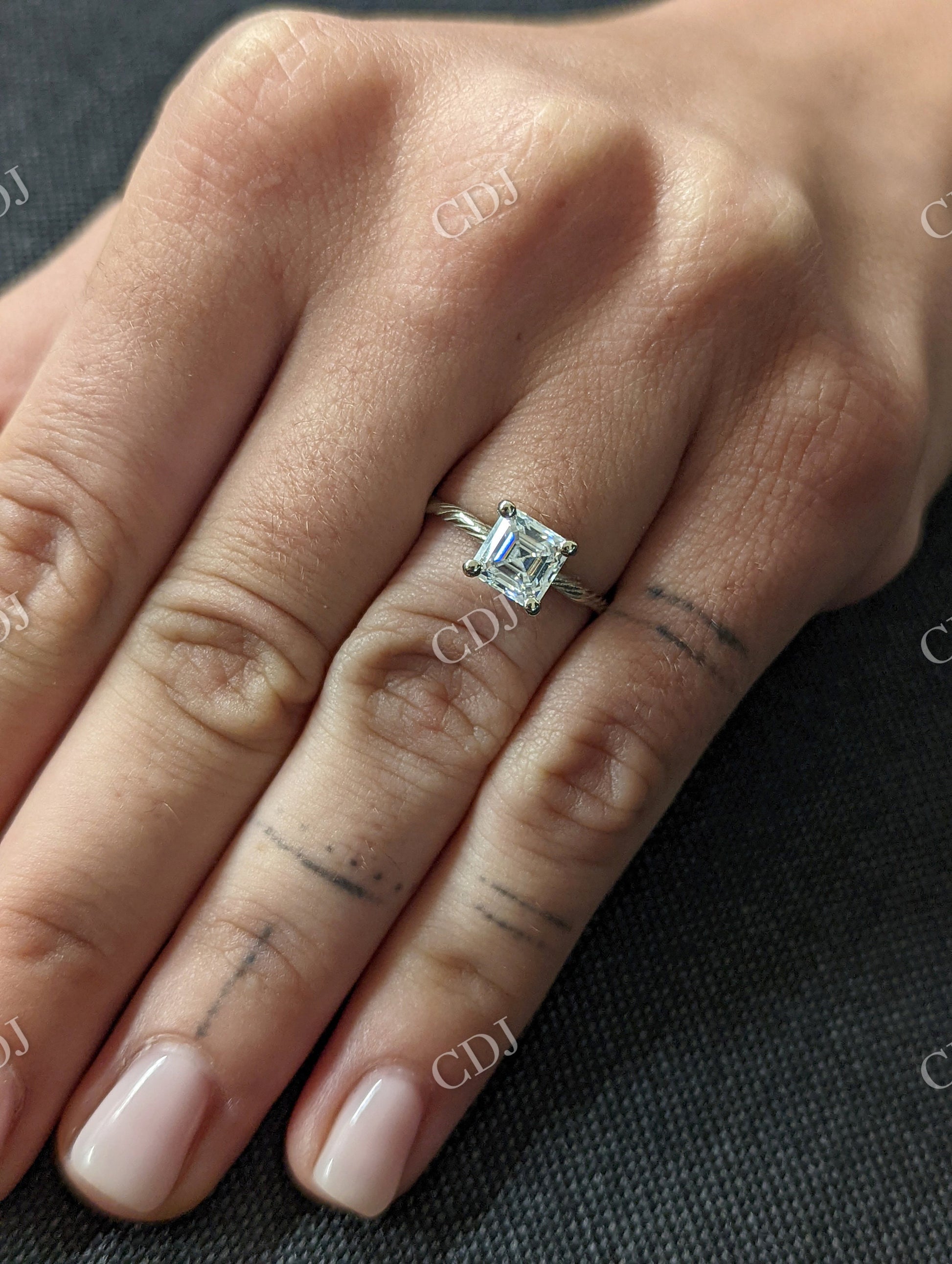 Twig Princess Cut Nature Inspired Moissanite Engagement Ring  customdiamjewel   