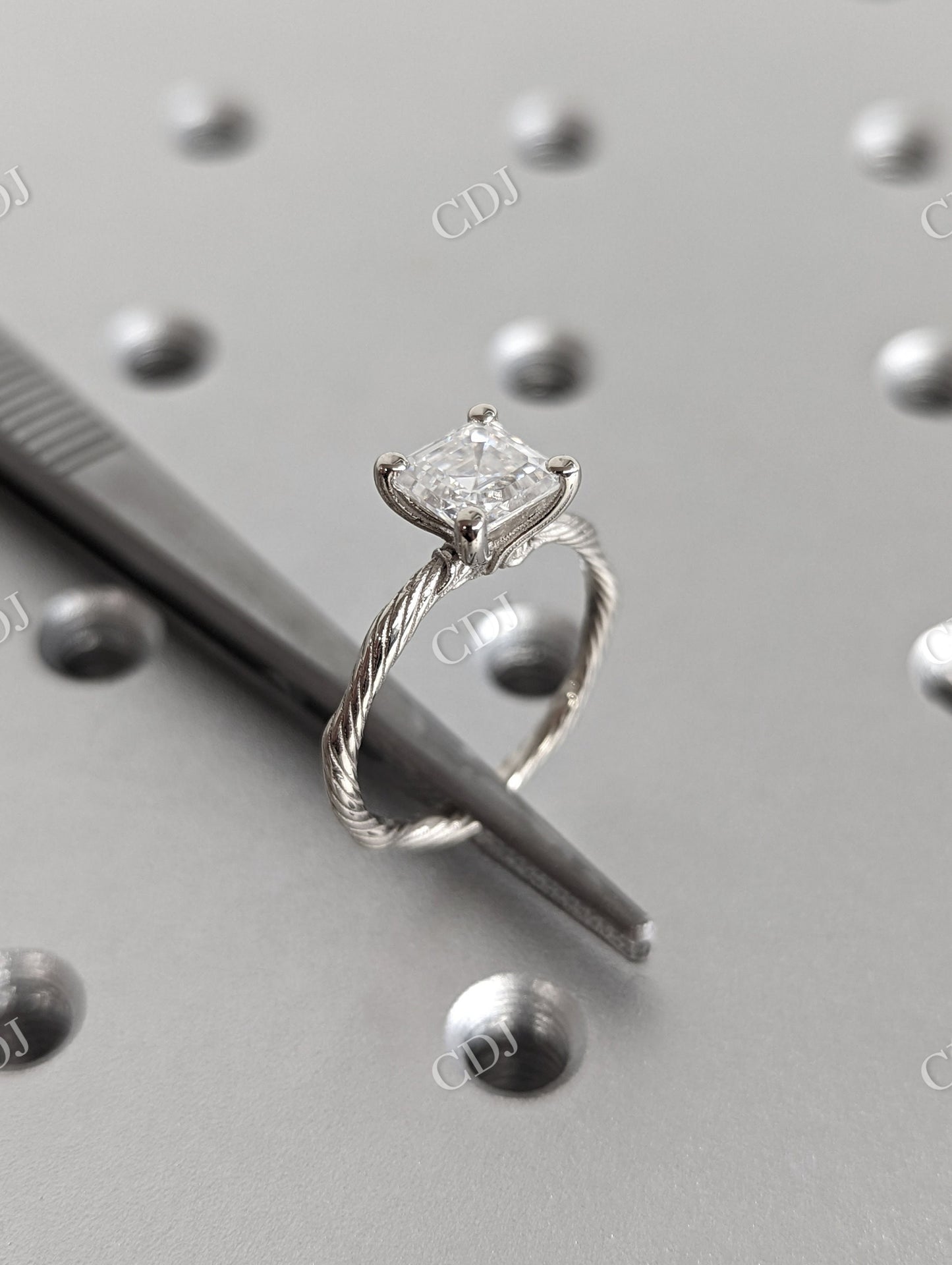 Twig Princess Cut Nature Inspired Moissanite Engagement Ring  customdiamjewel   