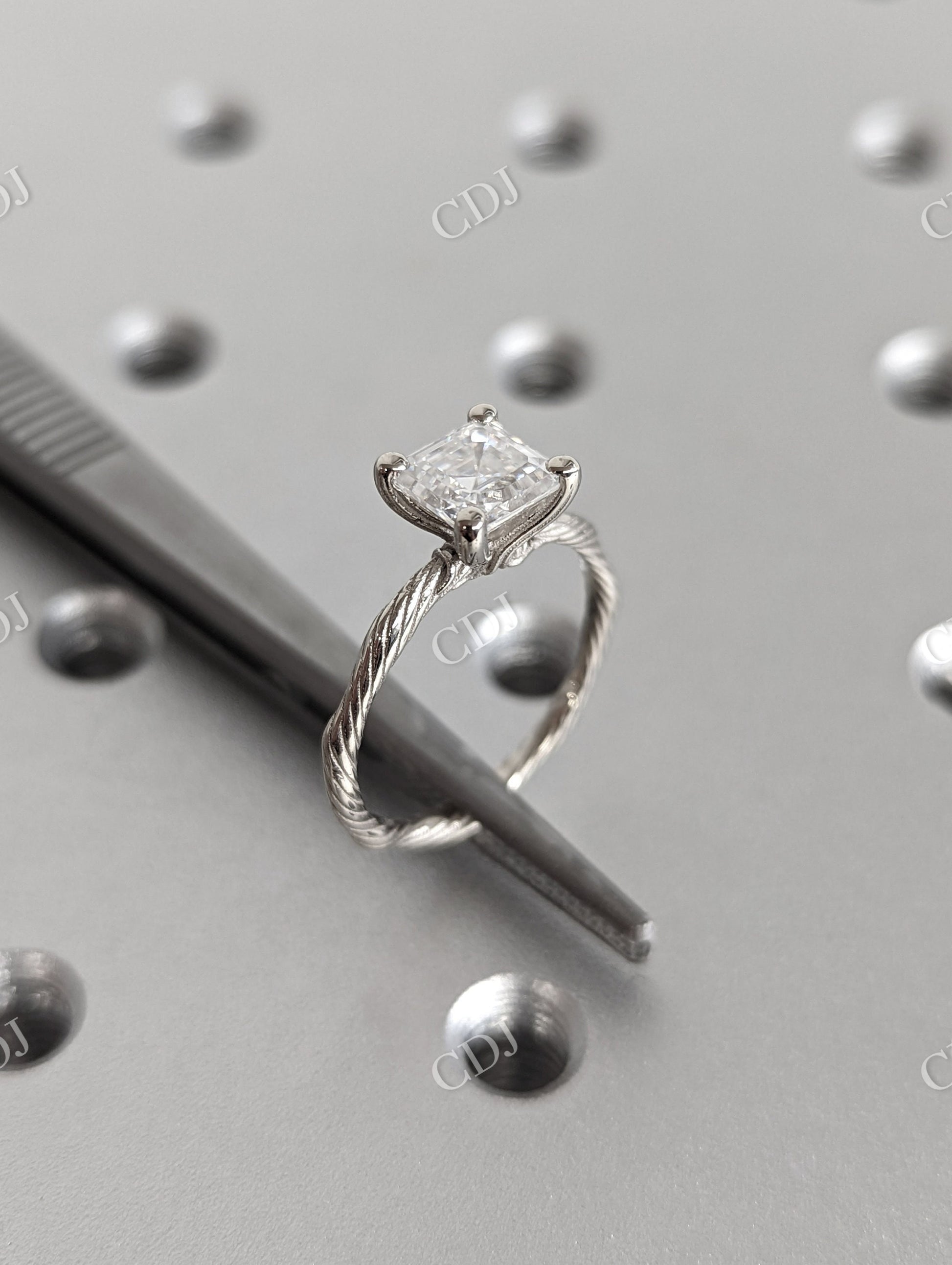Twig Princess Cut Nature Inspired Moissanite Engagement Ring  customdiamjewel   