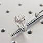 Unique Hexagon Round Moissanite Hexagon Bezel Setting Ring  customdiamjewel   