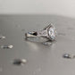 Unique Hexagon Round Moissanite Hexagon Bezel Setting Ring  customdiamjewel   