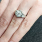 Unique Hexagon Round Moissanite Hexagon Bezel Setting Ring  customdiamjewel   