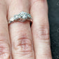 Vintage Moissanite Engagement Ring 14k White Gold Wedding Ring  customdiamjewel   
