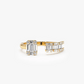 0.55CTW Floating Baguette Cut Lab Grown Diamond Unique Cocktail Band  customdiamjewel   
