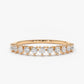 0.32CTW Natural Diamond Solid Gold Half Eternity Minimalist Band  customdiamjewel 10KT Rose Gold VVS-EF
