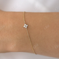 14K Gold Floral Natural Diamond Simple Bracelet For Women  customdiamjewel   