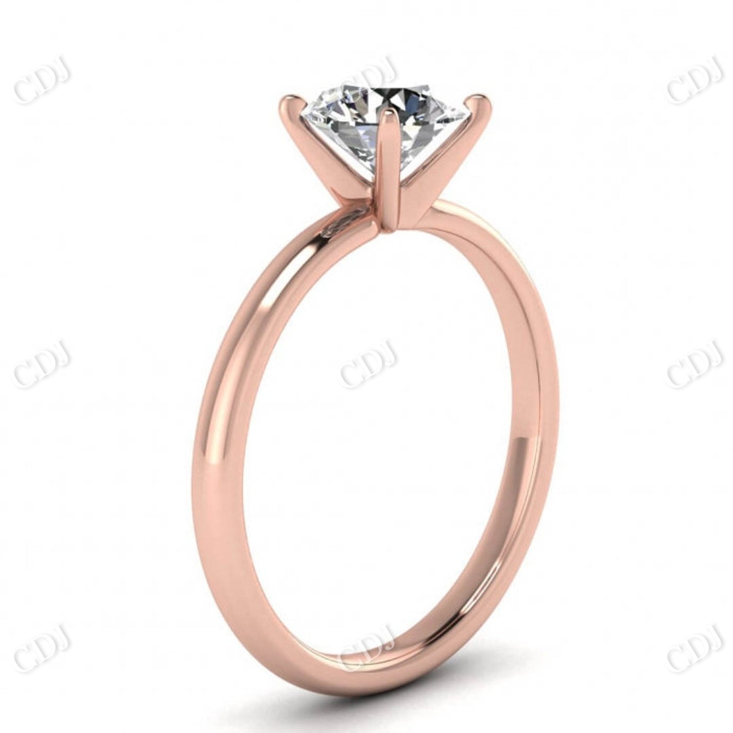 Cushion Cut Moissanite Plain Band Engagement Ring  customdiamjewel   