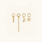 Single Star Charm for Hoop Earrings For Girls  customdiamjewel   