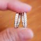 1.00CT Moissanite Hoop Diamond Earrings