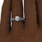 14K White Gold Marquise Shaped Moissanite Micro pave Engagement Ring