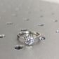 1.5CT Round Cut Moissanite Colorless Ring