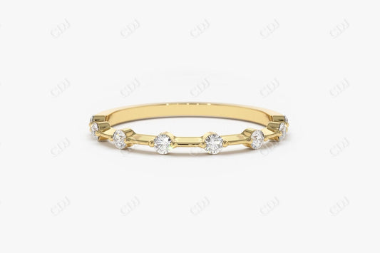0.15 CTW Lab Grown Diamond Stacking Wedding Band  customdiamjewel 10KT Yellow Gold VVS-EF