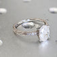 Filigree Oval Cut Moissanite Solitaire Wedding Ring  customdiamjewel   